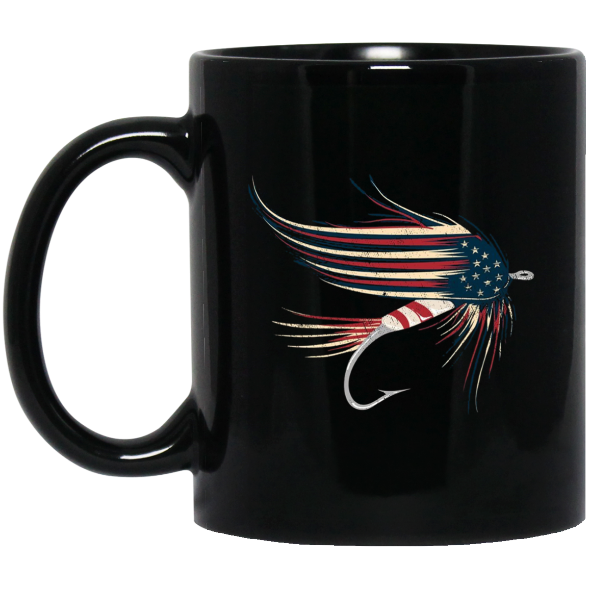 American Flag Salmon Fly T-Shirt