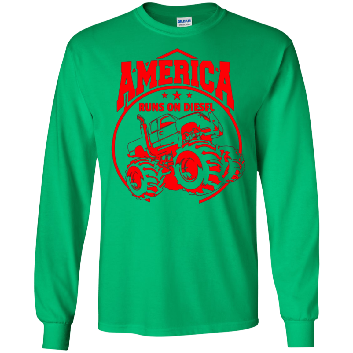 America Runs On Diesel Gear Monster SUV Truck Fans T-Shirt