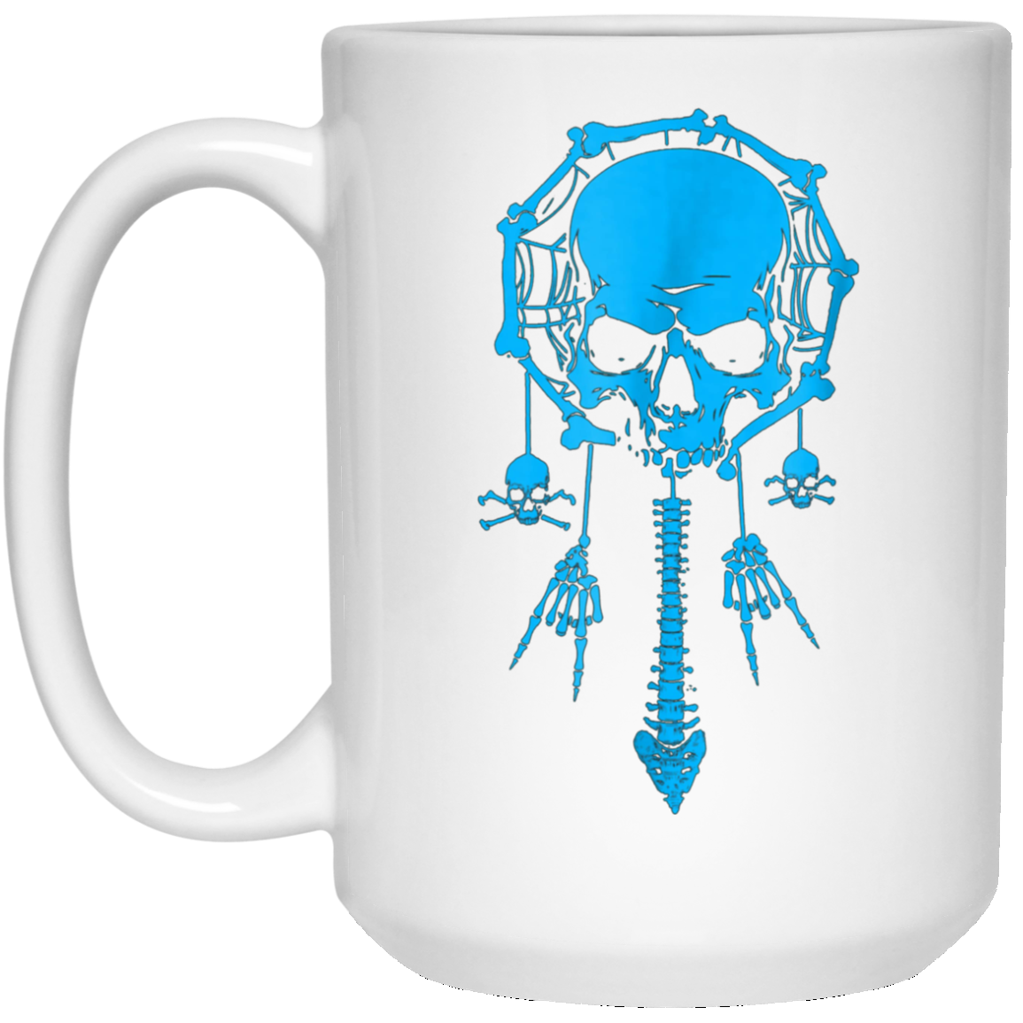 Funny Halloween T-Shirt Dream Catcher Skull Bone Rock Hand