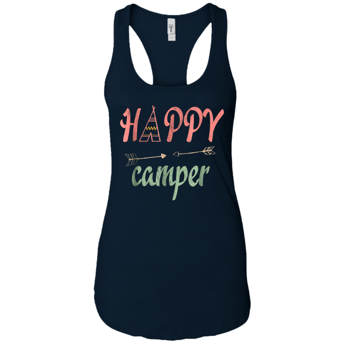 Arrow Happy Camper TShirt - Funny Camping Shirt