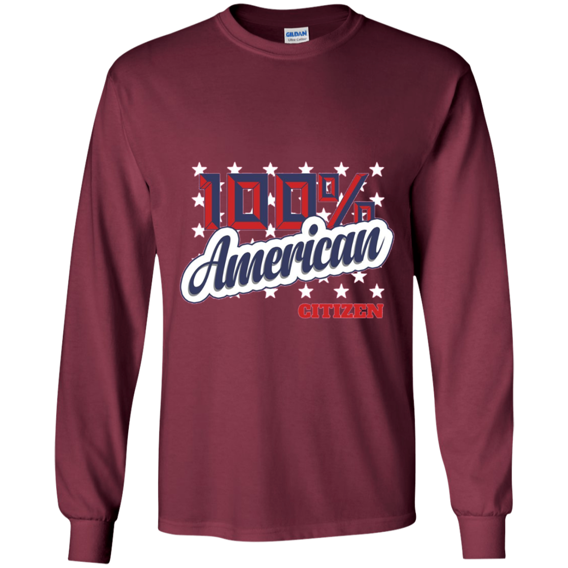 100% American Citizen T-Shirt Citizenship Day Cute Gift