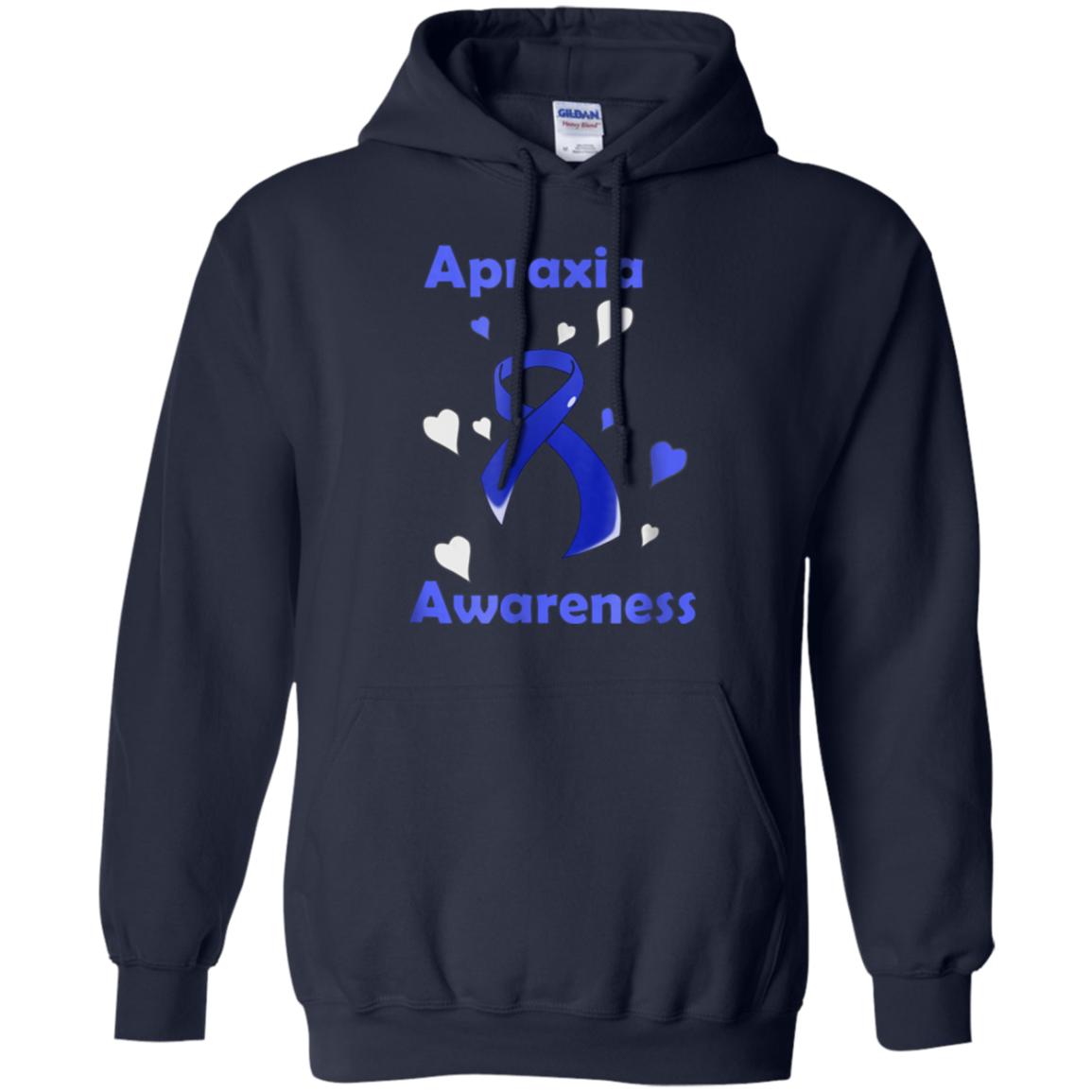 Apraxia Awareness Ribbon With Hearts T Shirt