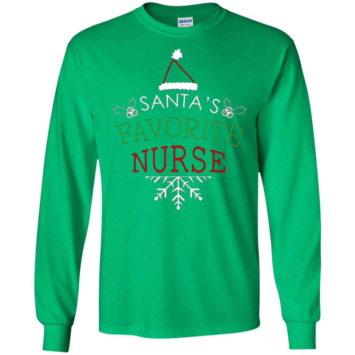 Santa's Favorite Nurse Holiday Christmas Nursing T-Shirt