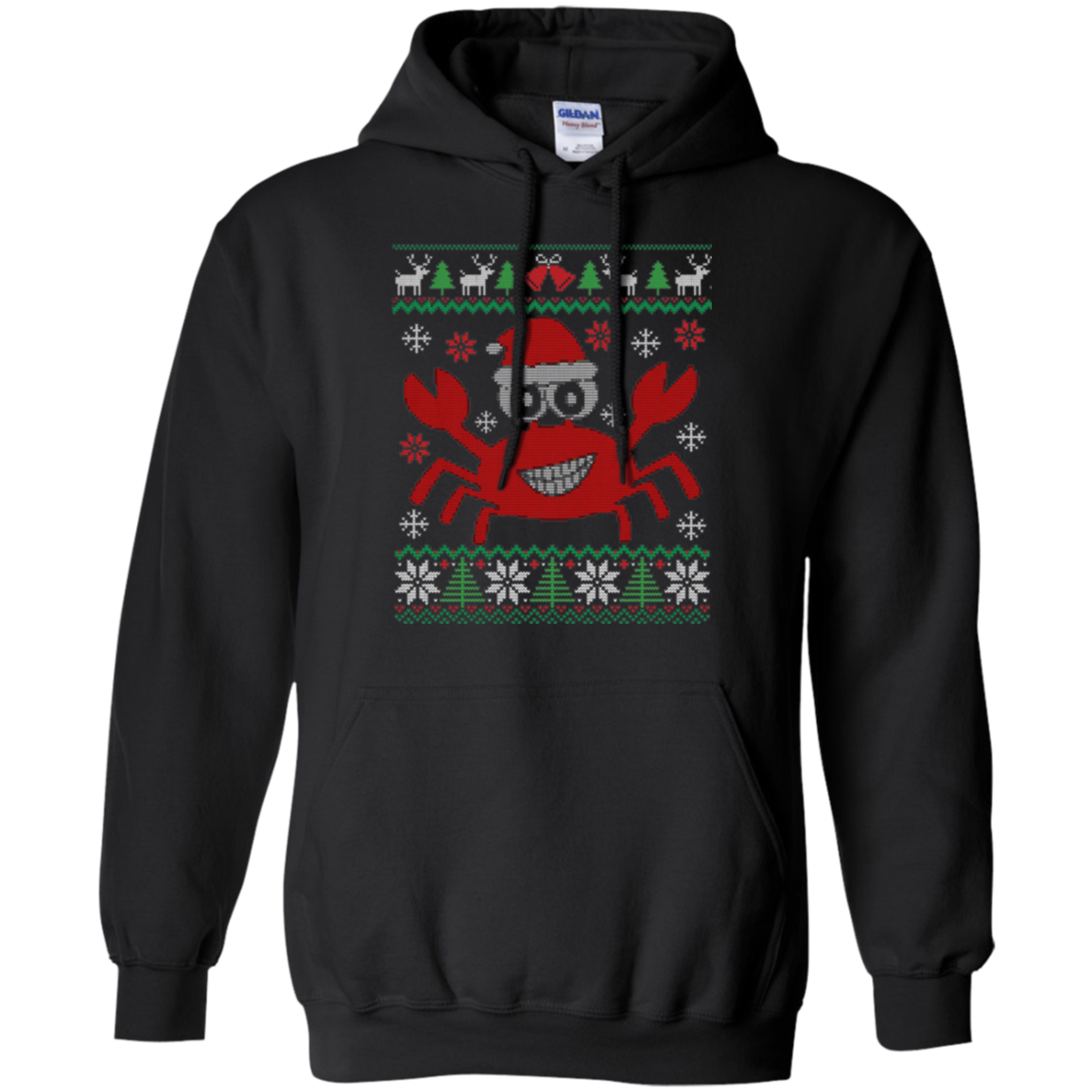 Santa Claws Festive Crab Ugly Christmas Sweater T-Shirt