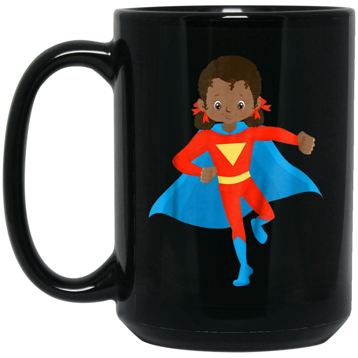 African American Girl Super Hero Kids T Shirt