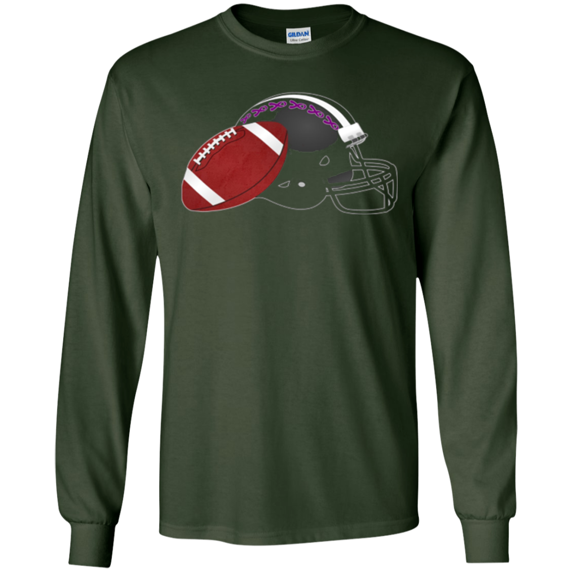 Alzheimer Awareness Purple Ribbon Shirt For Football Fans