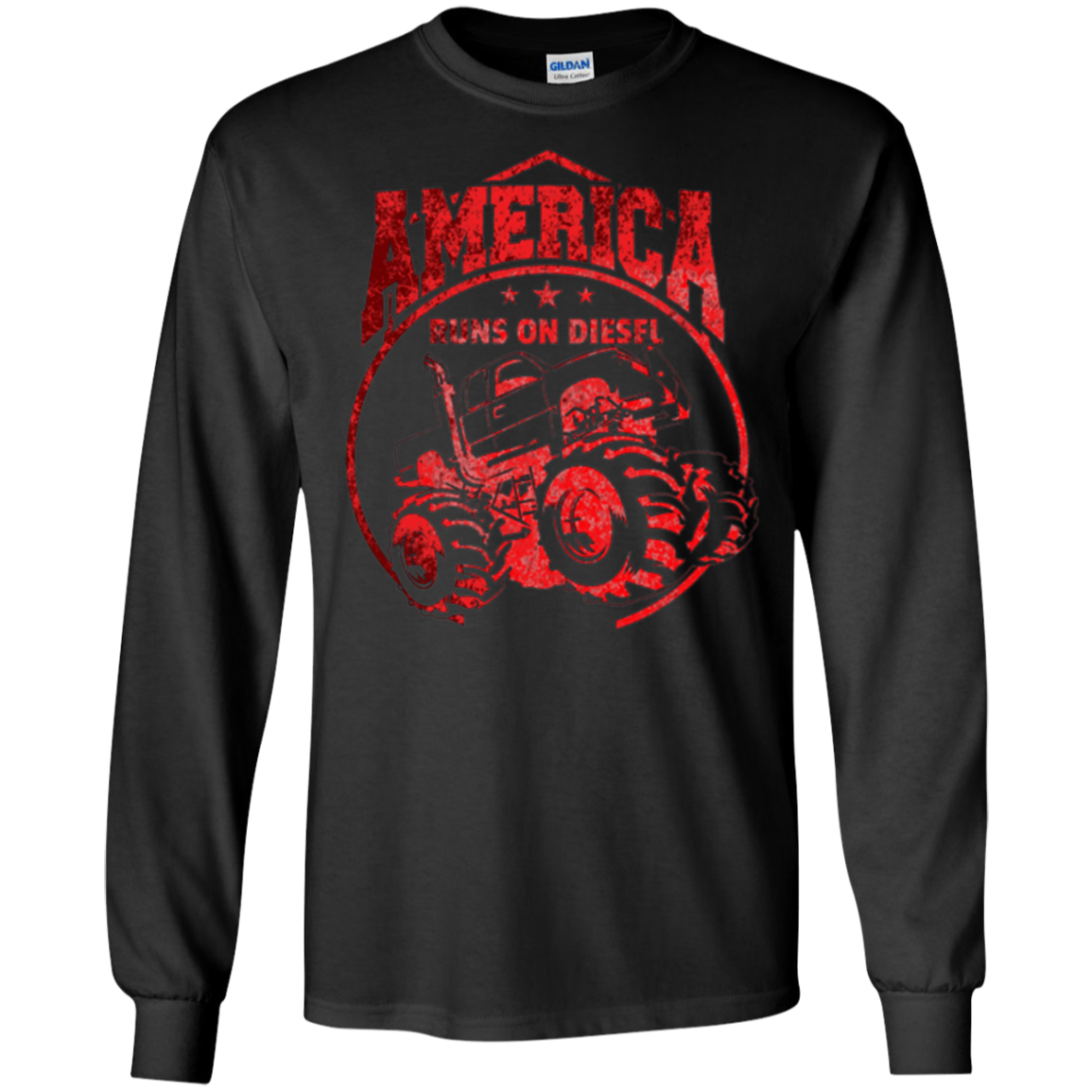 America Runs On Diesel Gear Monster SUV Truck Fans T-Shirt