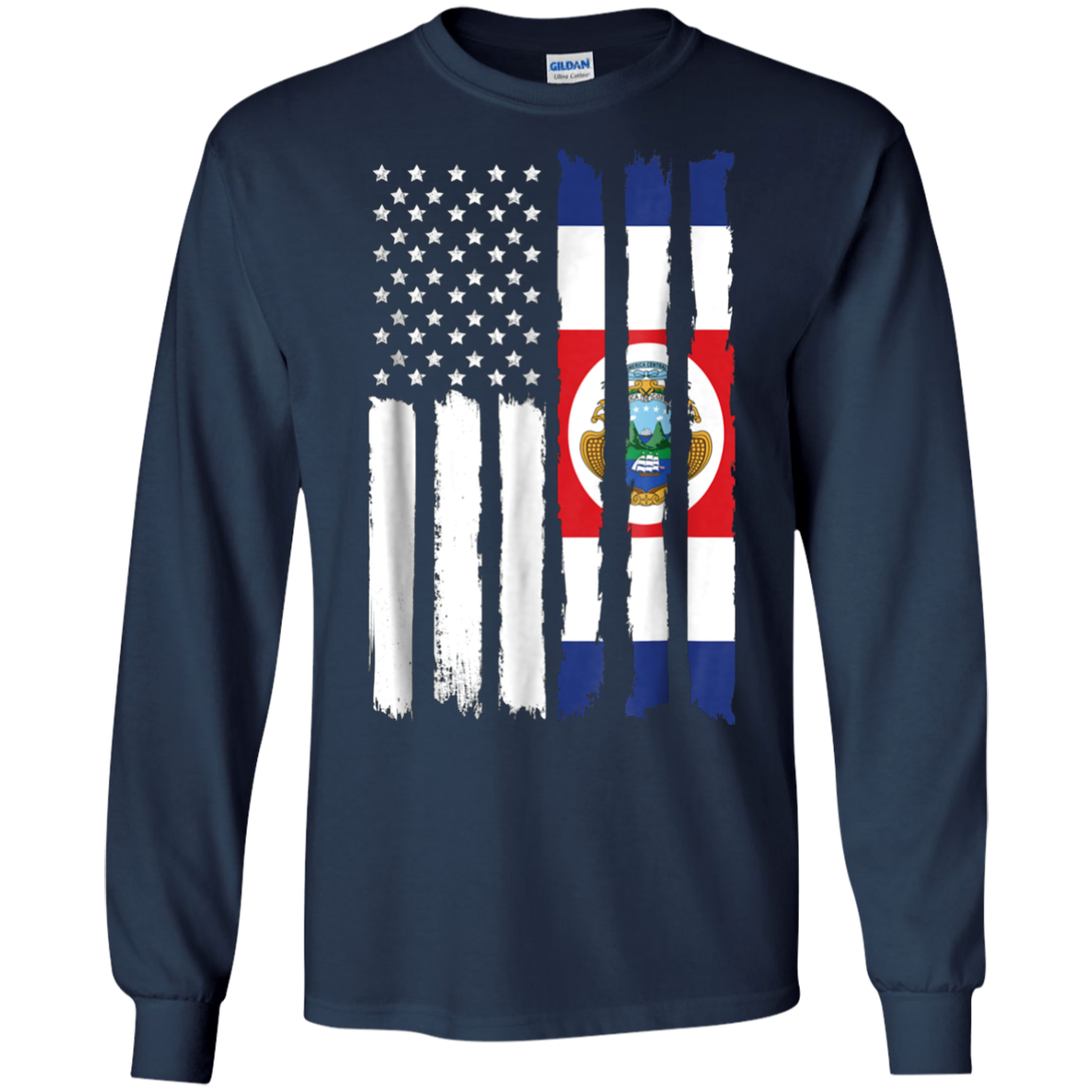 American Costa Rica Patriotic Flag T-shirt
