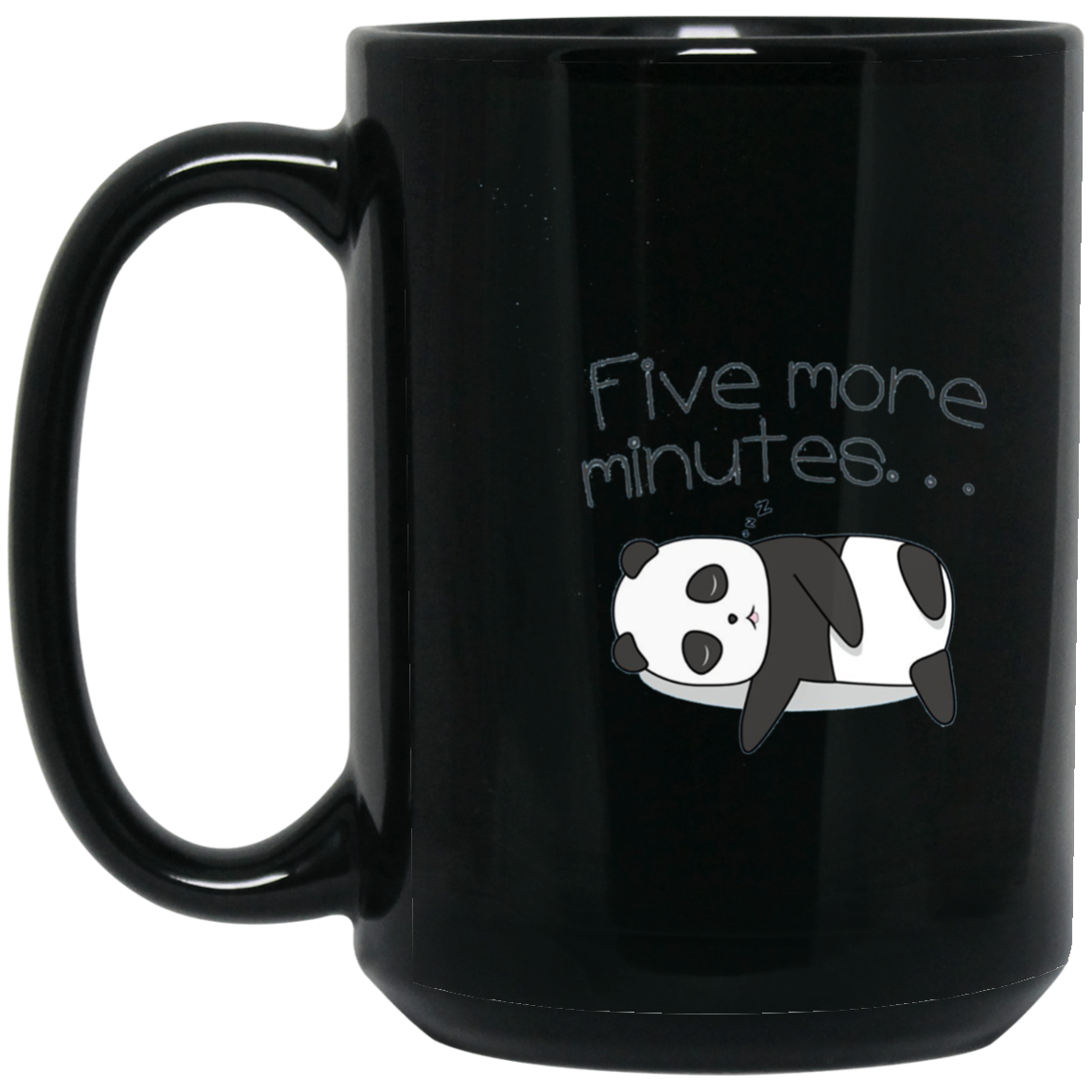 "Five More Minutes" Cute Sleeping Panda Shirt