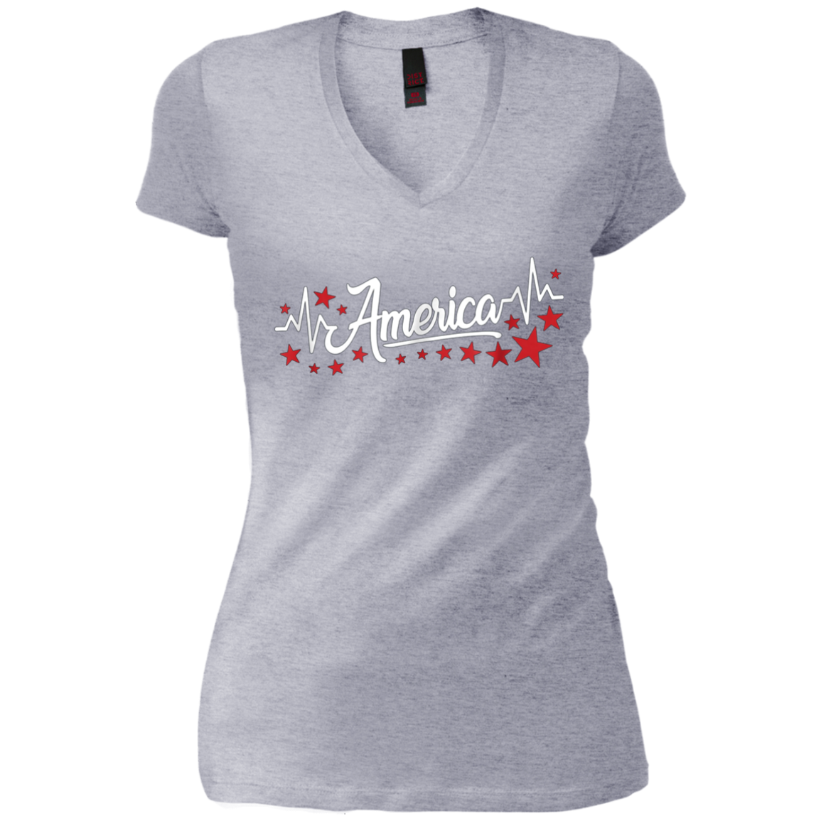 America Heartbeat Red Shirt Fourth of July Outfit Stars