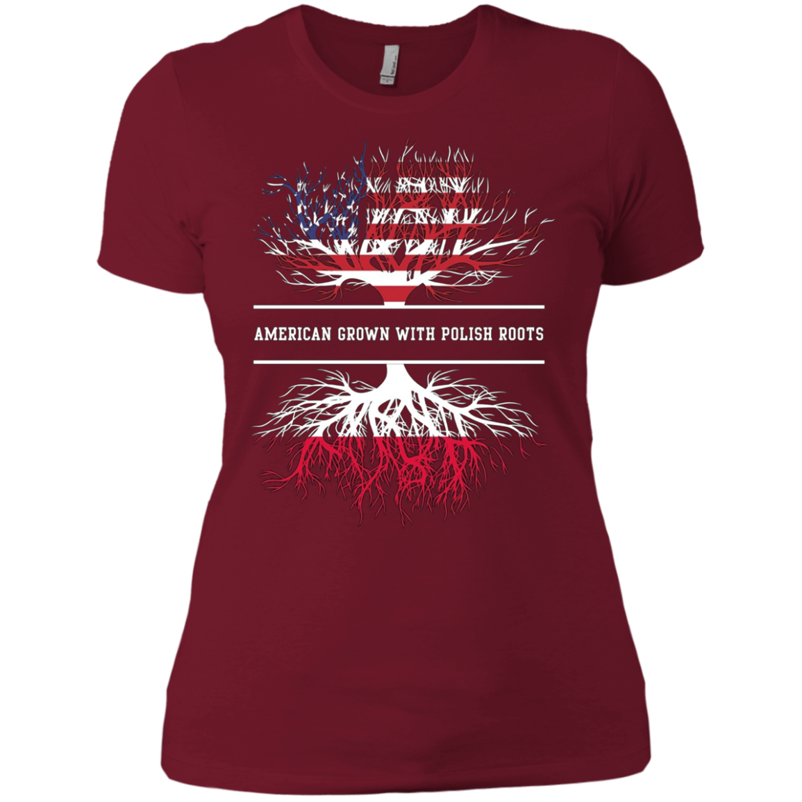 American Grown With Polish Roots T-Shirt Poland Tee