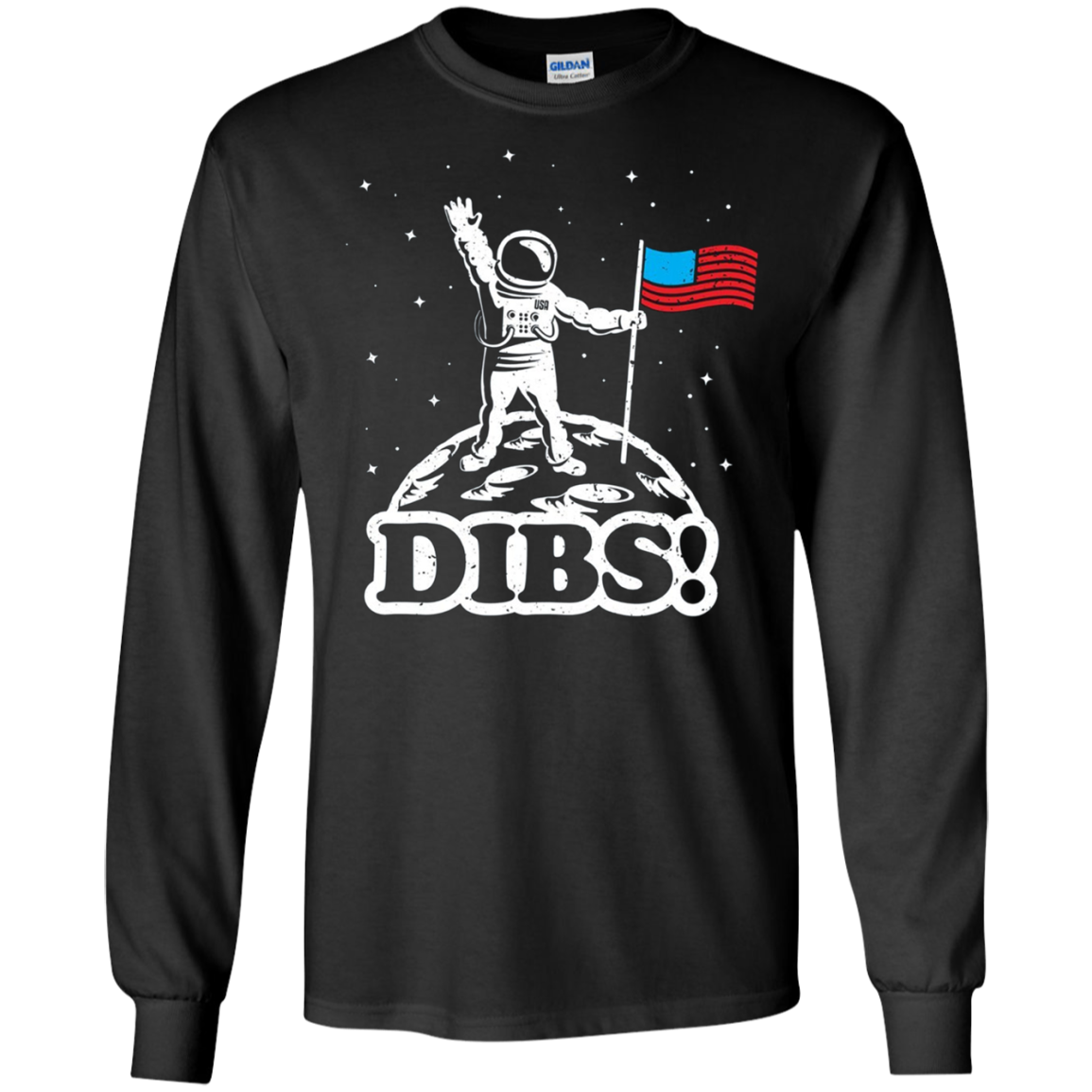 American Flag on Moon July 4th funny t shirt Astronaut space