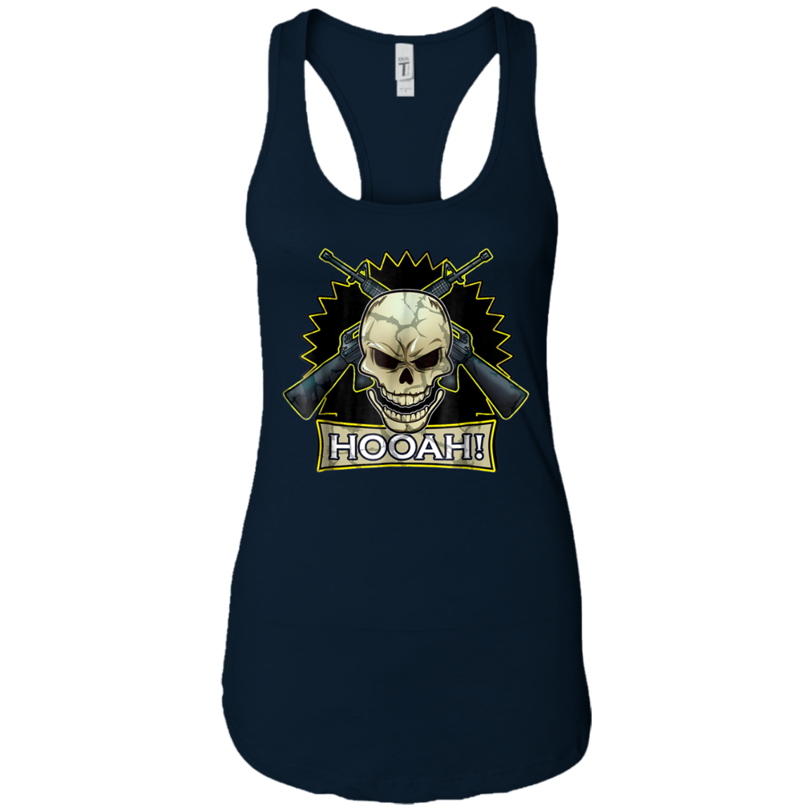 Army Veteran Military Skull Hooah T-Shirt