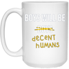 Image of T-shirt à manches longues pour adulte "Les garçons seront des humains décents"