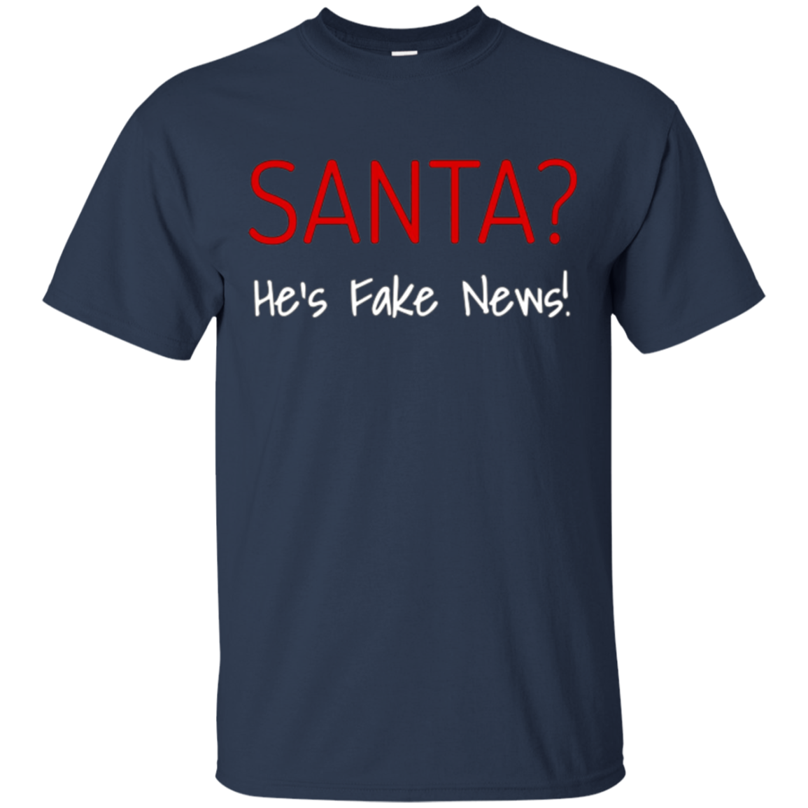 Santa Fake News T-Shirt Trump Joke Funny Christmas Gift
