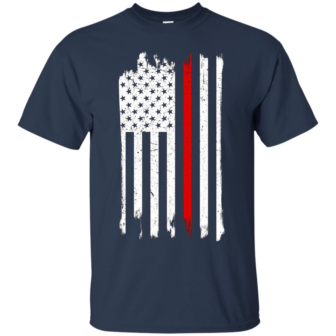American Flag Red Line USA Patriot July 4th Sleeves Shirt
