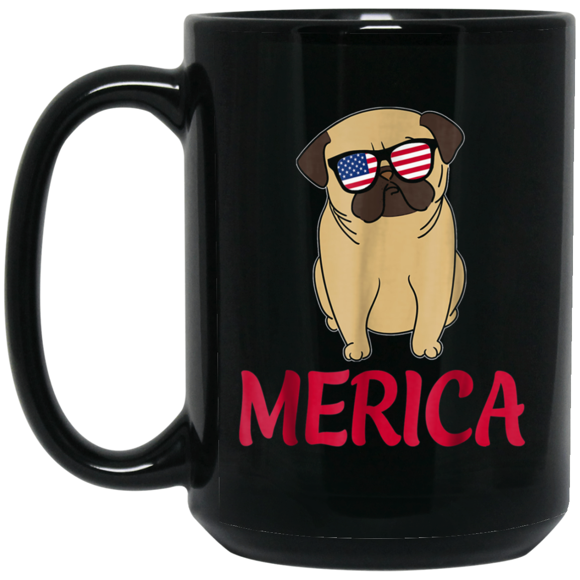 American Flag Pug T-Shirt 4th July Shirt Gift 2018