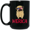 Image of American Flag Pug T-Shirt 4th July Shirt Gift 2018