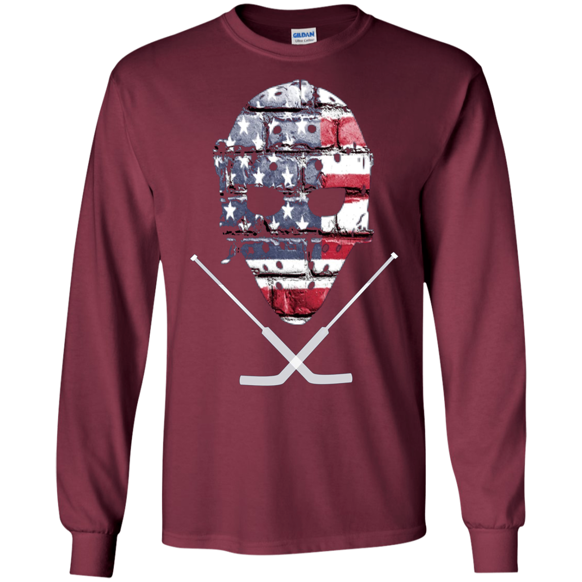 American Hockey Goalie T-Shirt Patriotic Hockey Tee