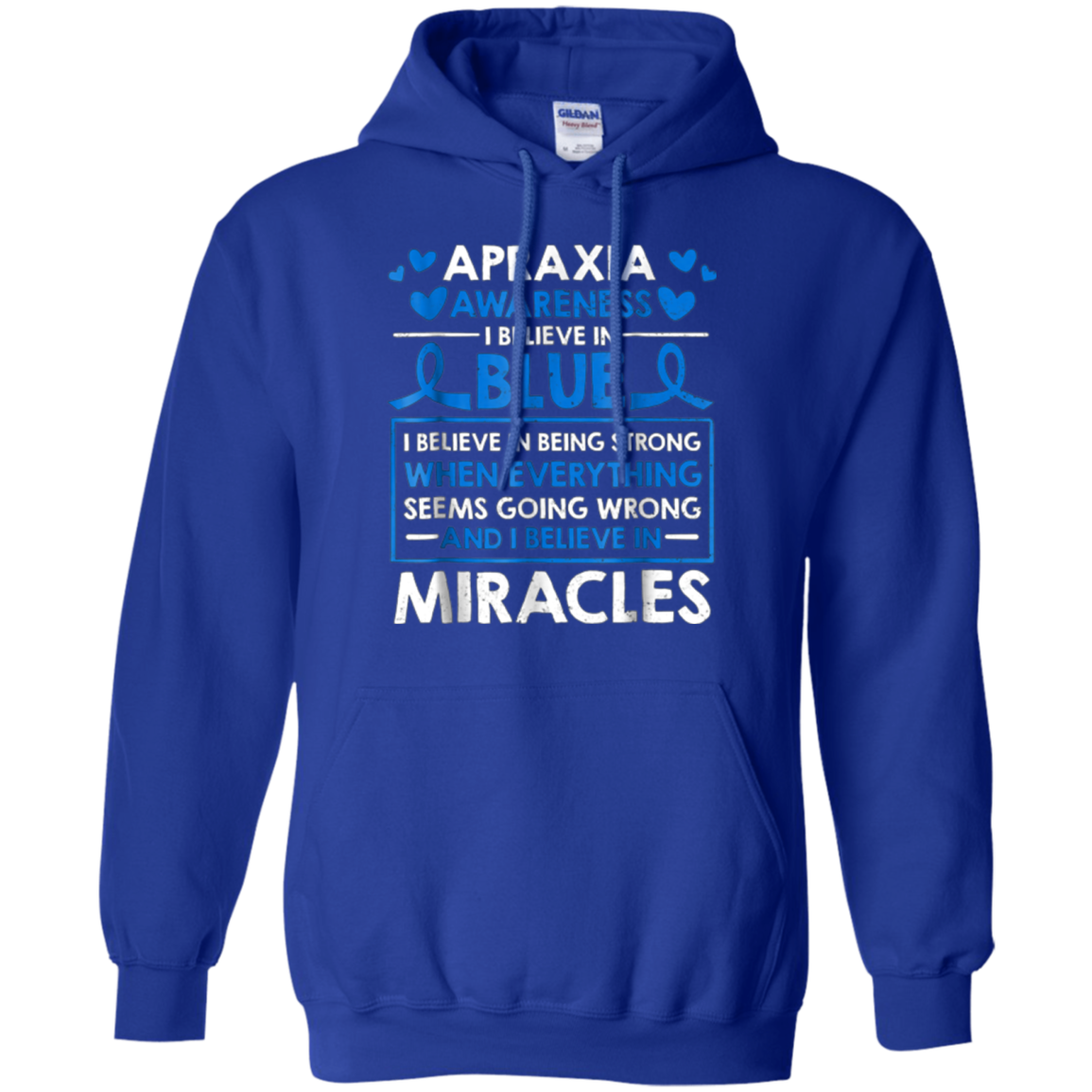 Apraxia Awareness I Believe In Blue Miracles T-Shirt May