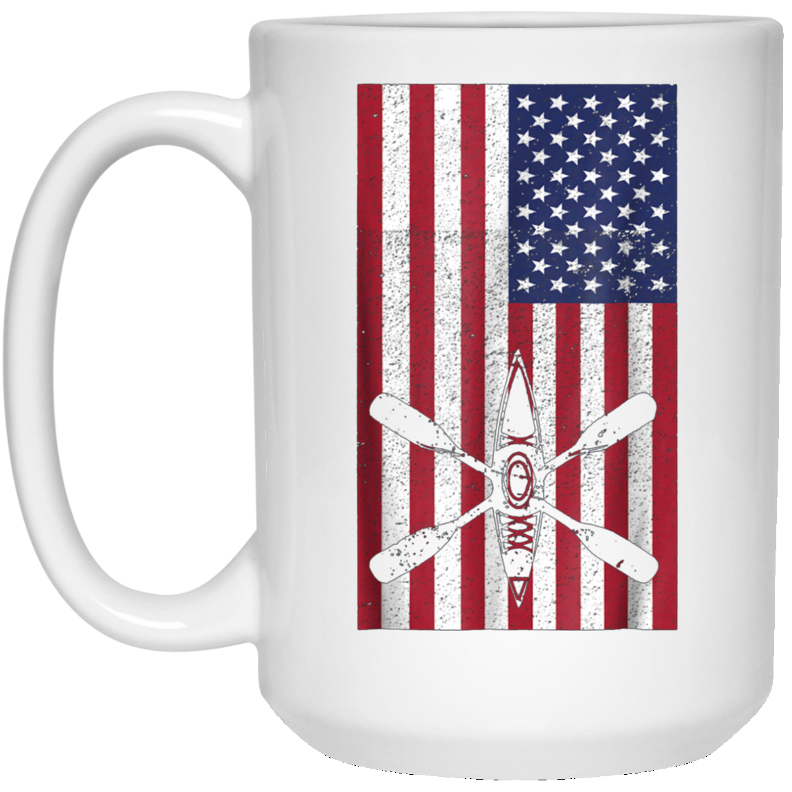 American Flag Kayak Shirt - Kayaking - Kayak Fishing