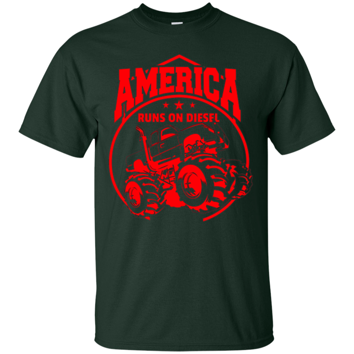 America Runs On Diesel Gear Monster SUV Truck Fans T-Shirt