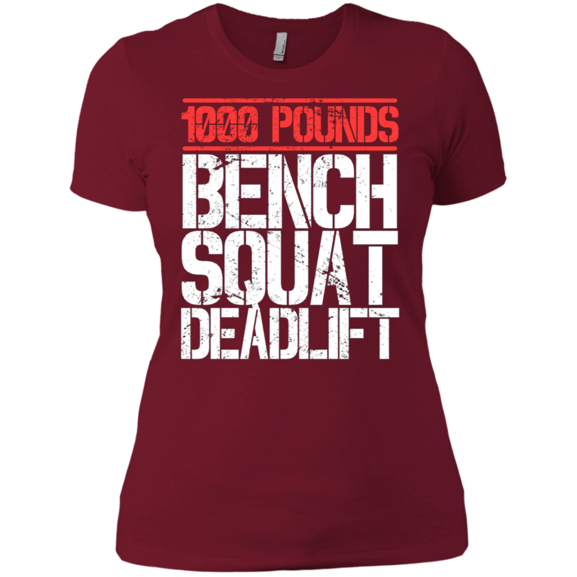 1000 Pounds, Bench Squat Deadlift Powerlifter Club T-Shirt