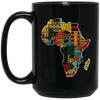 Image of African pride traditional ethnic pattern Africa map t-shirt