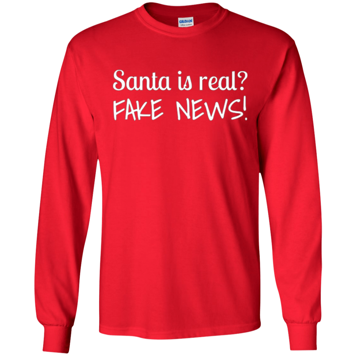 Santa Fake News T-Shirt Trump Joke Funny Christmas Gift