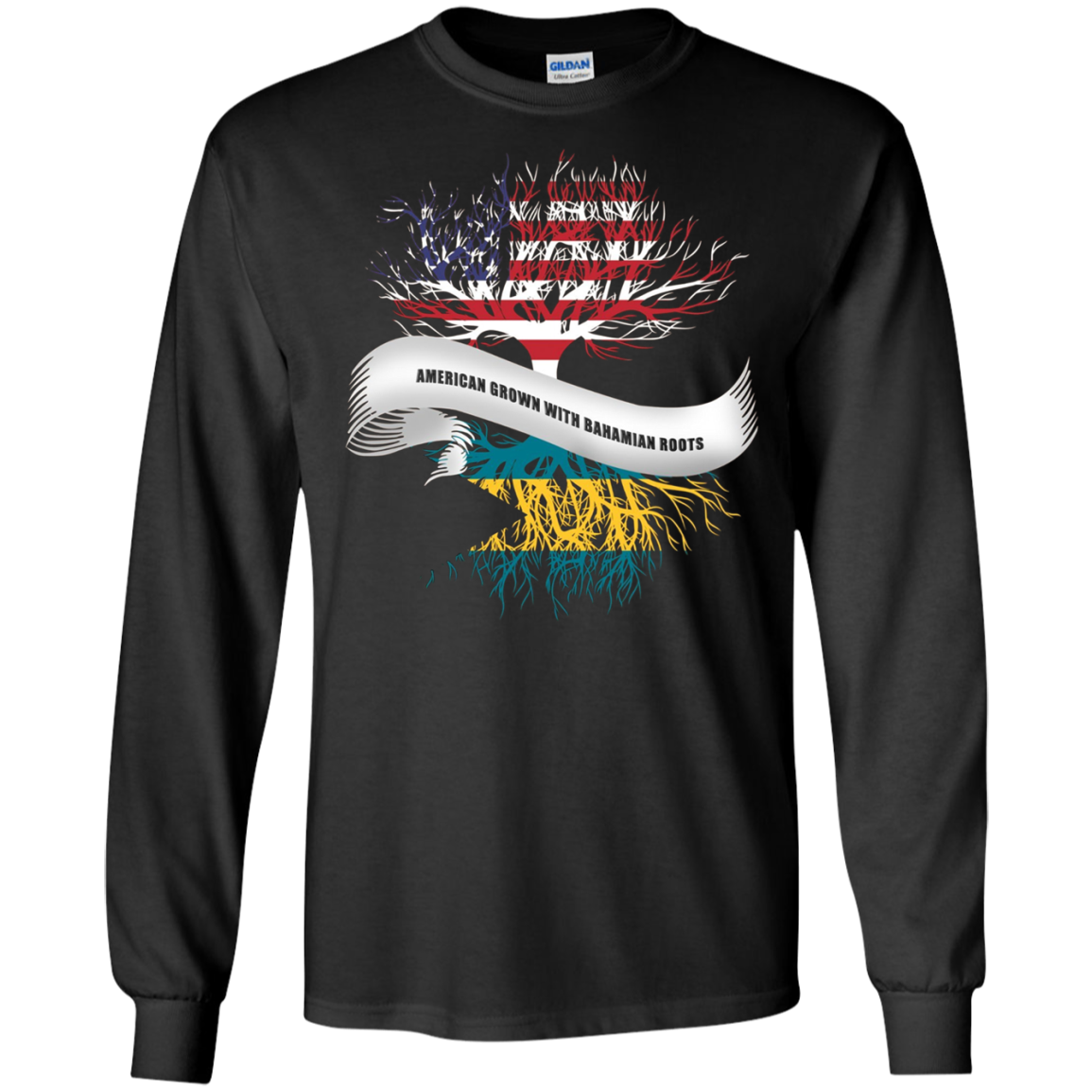 American Grown with Bahamian Roots T-Shirt Bahamas Tee