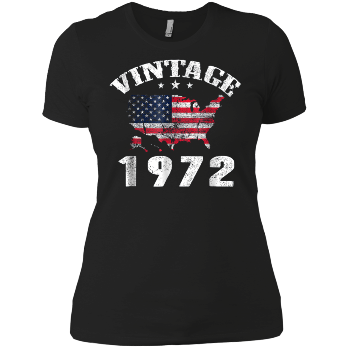 American USA Flag Vintage 1972 Shirt 46th Birthday Gifts Tee