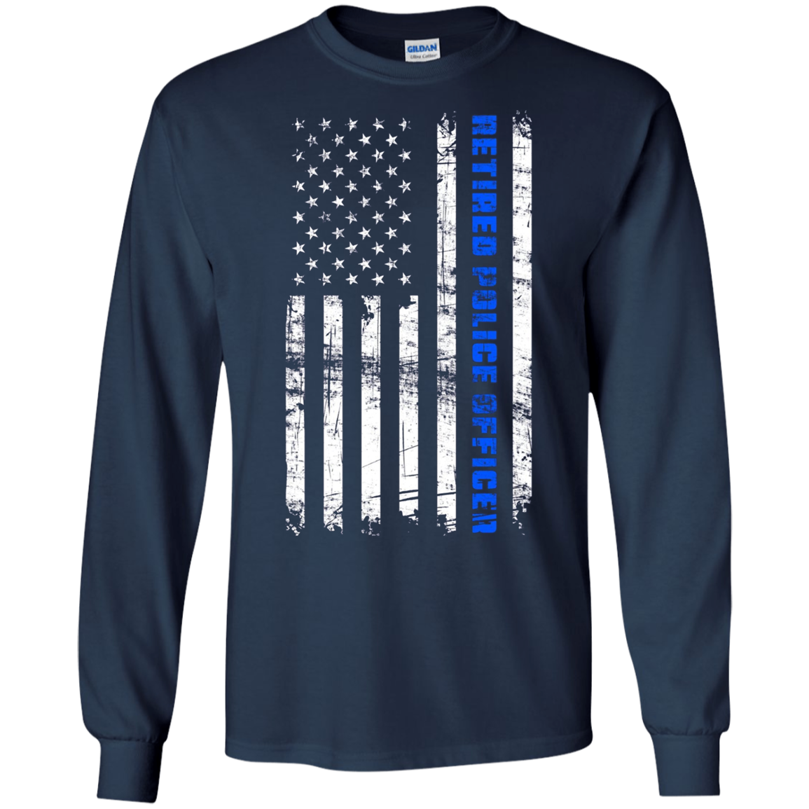 American Flag Retired Police Officer Shirt