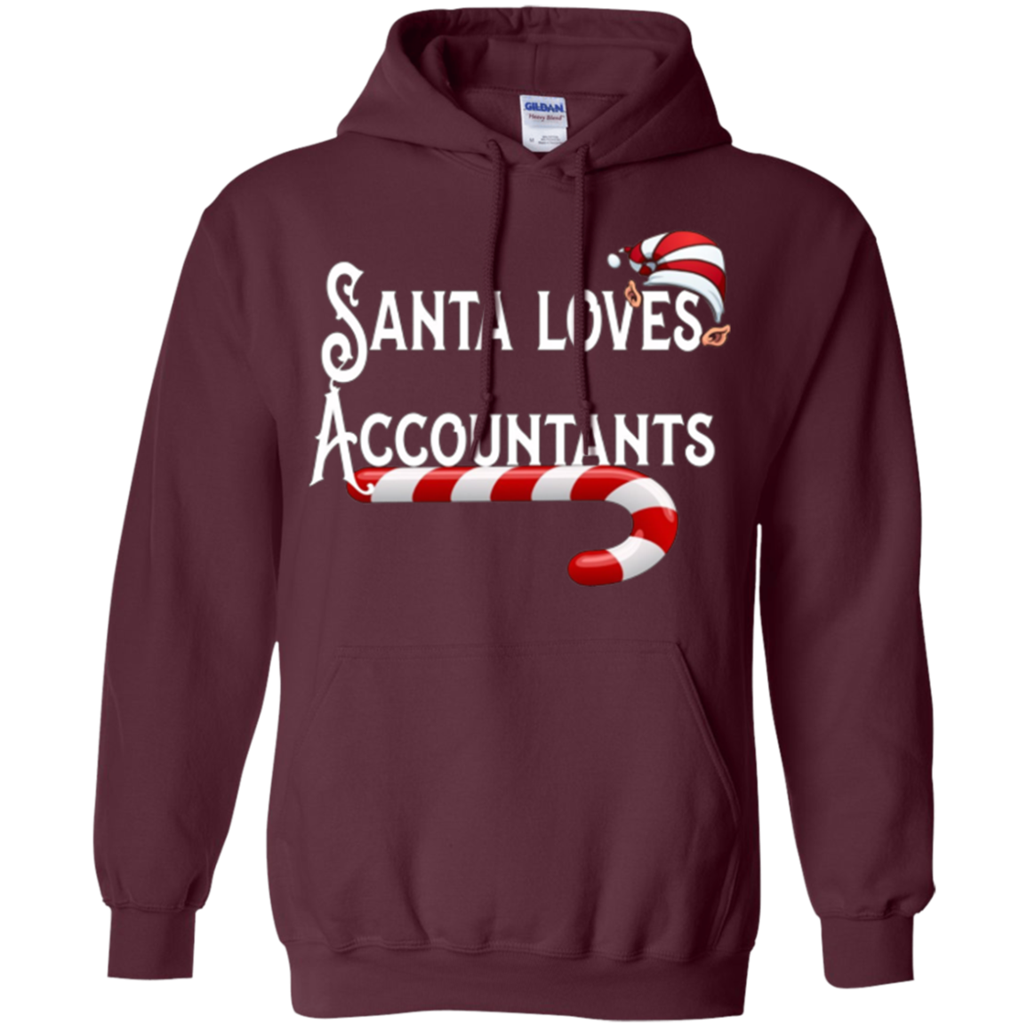 Santa Loves Accountants T-Shirt Numbers Gift Tee