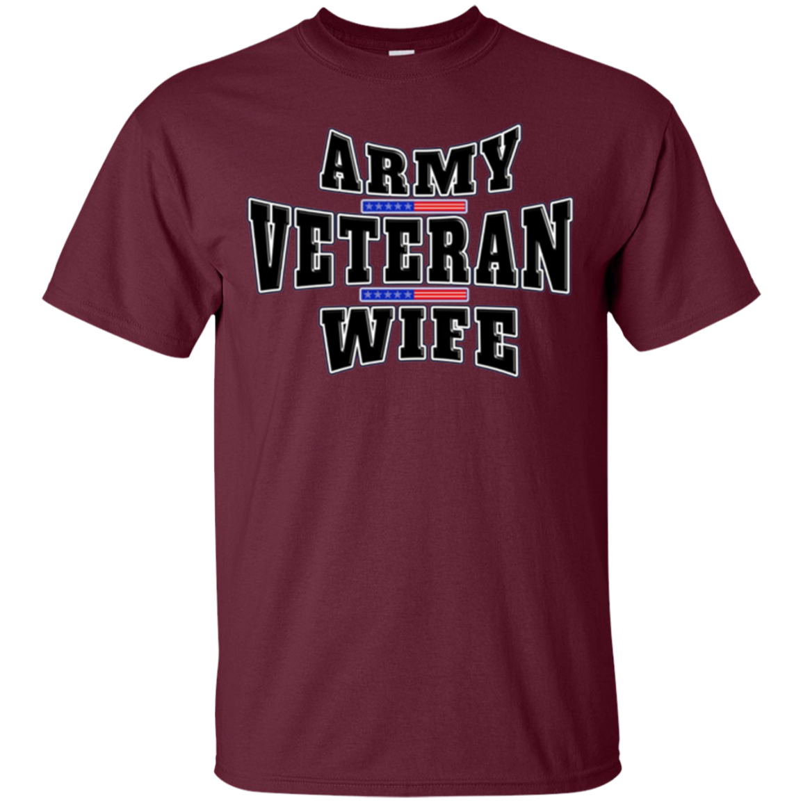 Army Veteran Proud Wife American Flag Pride T-shirt