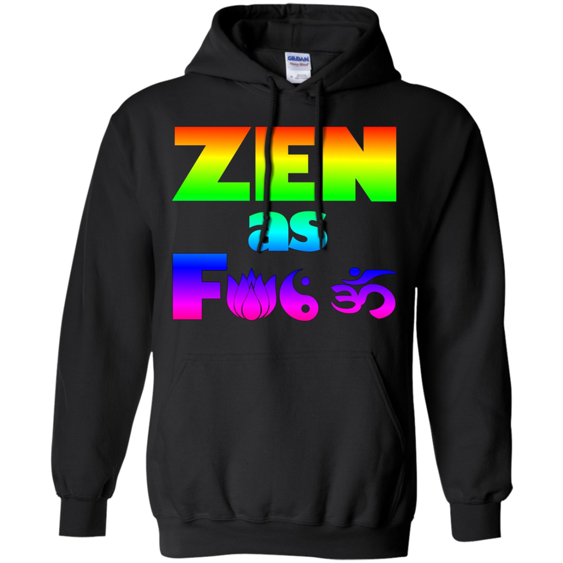 5 Colors - Funny Yoga Meditation T-shirt - ZEN AF - Rainbow