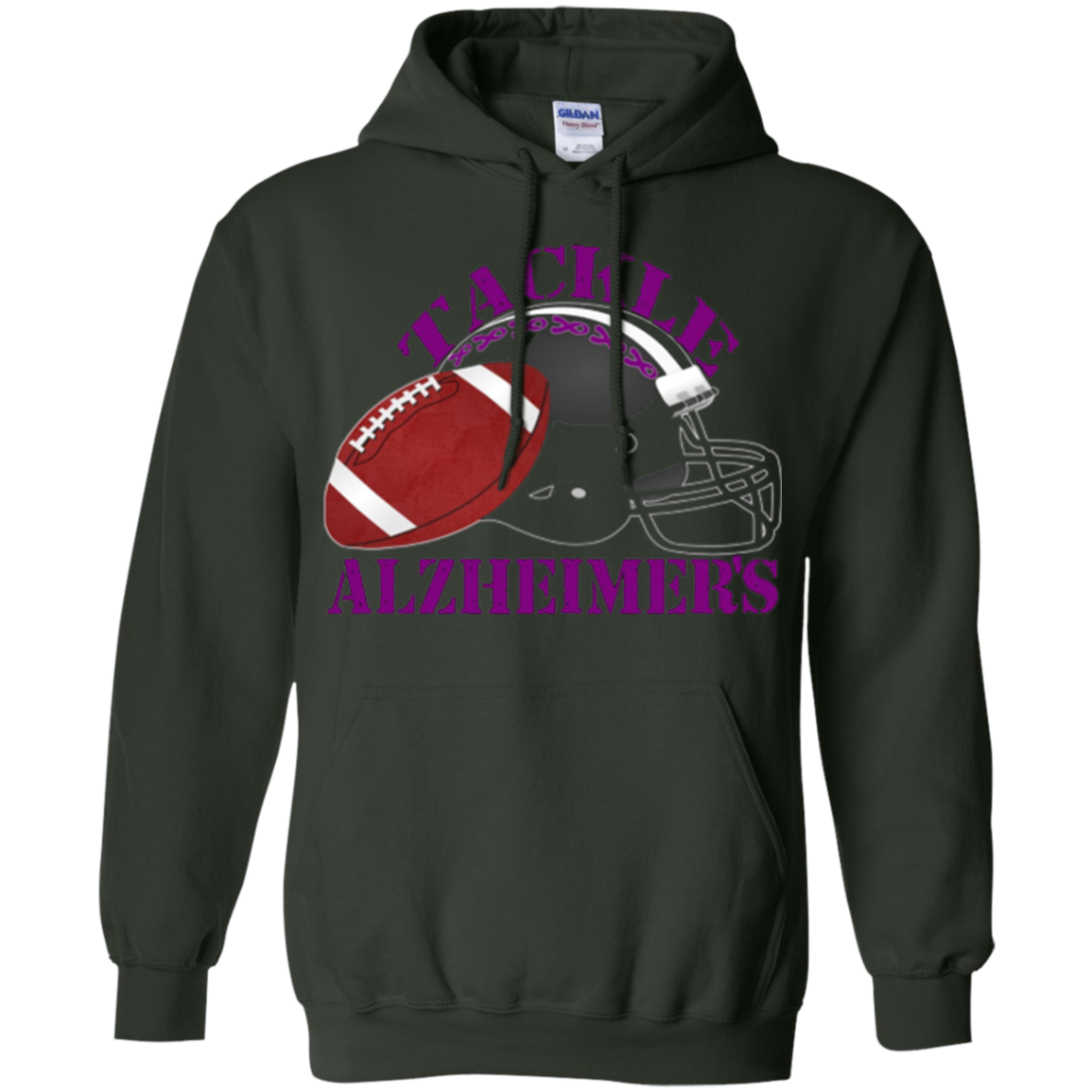 Alzheimer Awareness Purple Ribbon T-Shirt For Football Fans