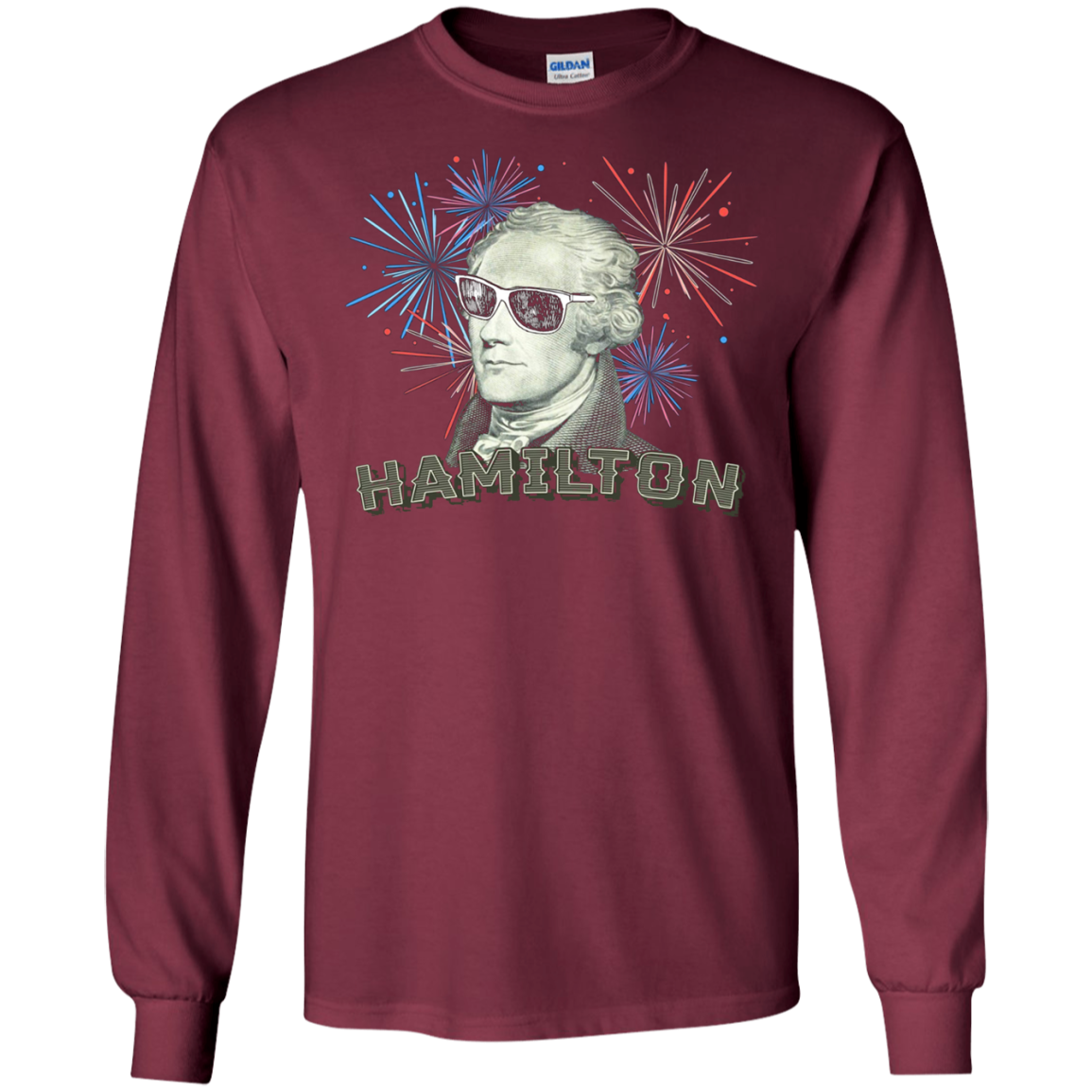 Alexander Hamilton Sunglasses Fireworks HIstory T Shirt