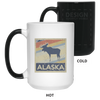 Image of Alaska Moose Retro State Love T Shirt