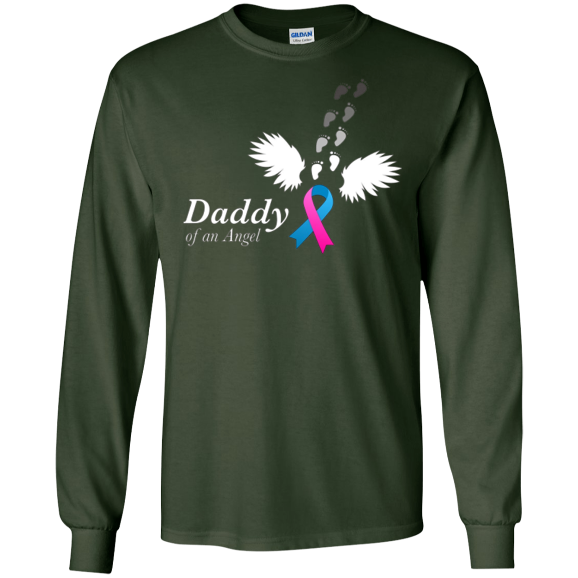 Angel Daddy T-Shirt. Miscarriage Awareness Infant Loss Tee