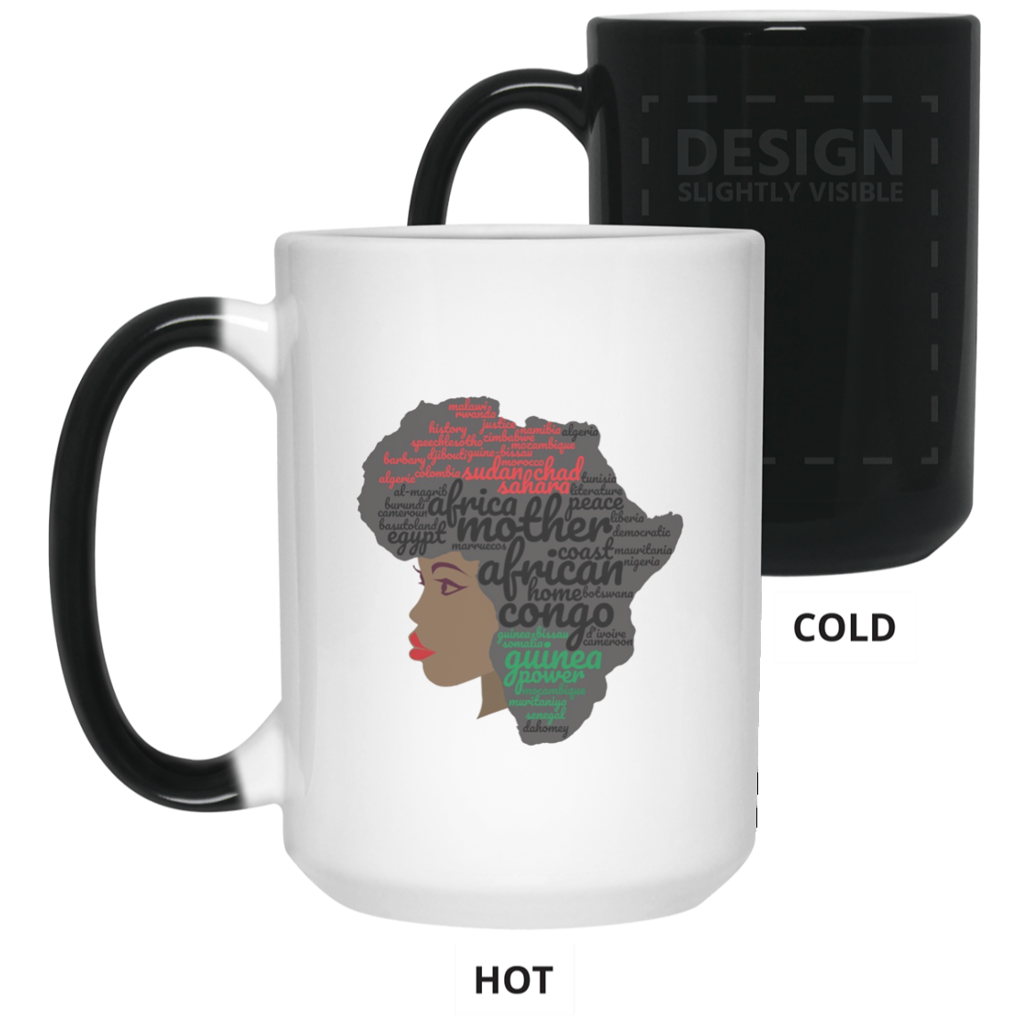 Afro Word Art Natural Hair T-Shirt for Black Women