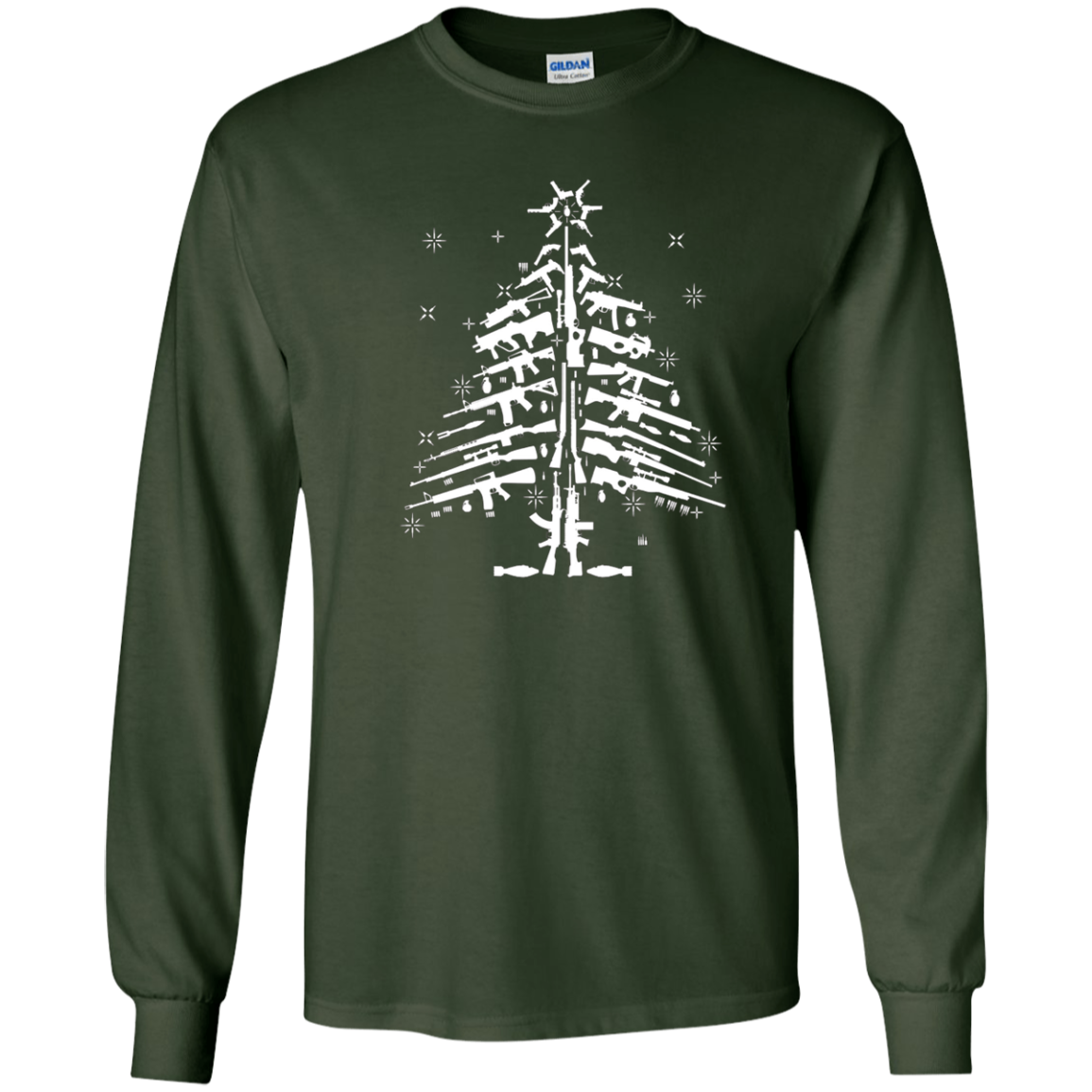 Assault Rifle Handgun Gun Christmas Tree - Funny Guns M4