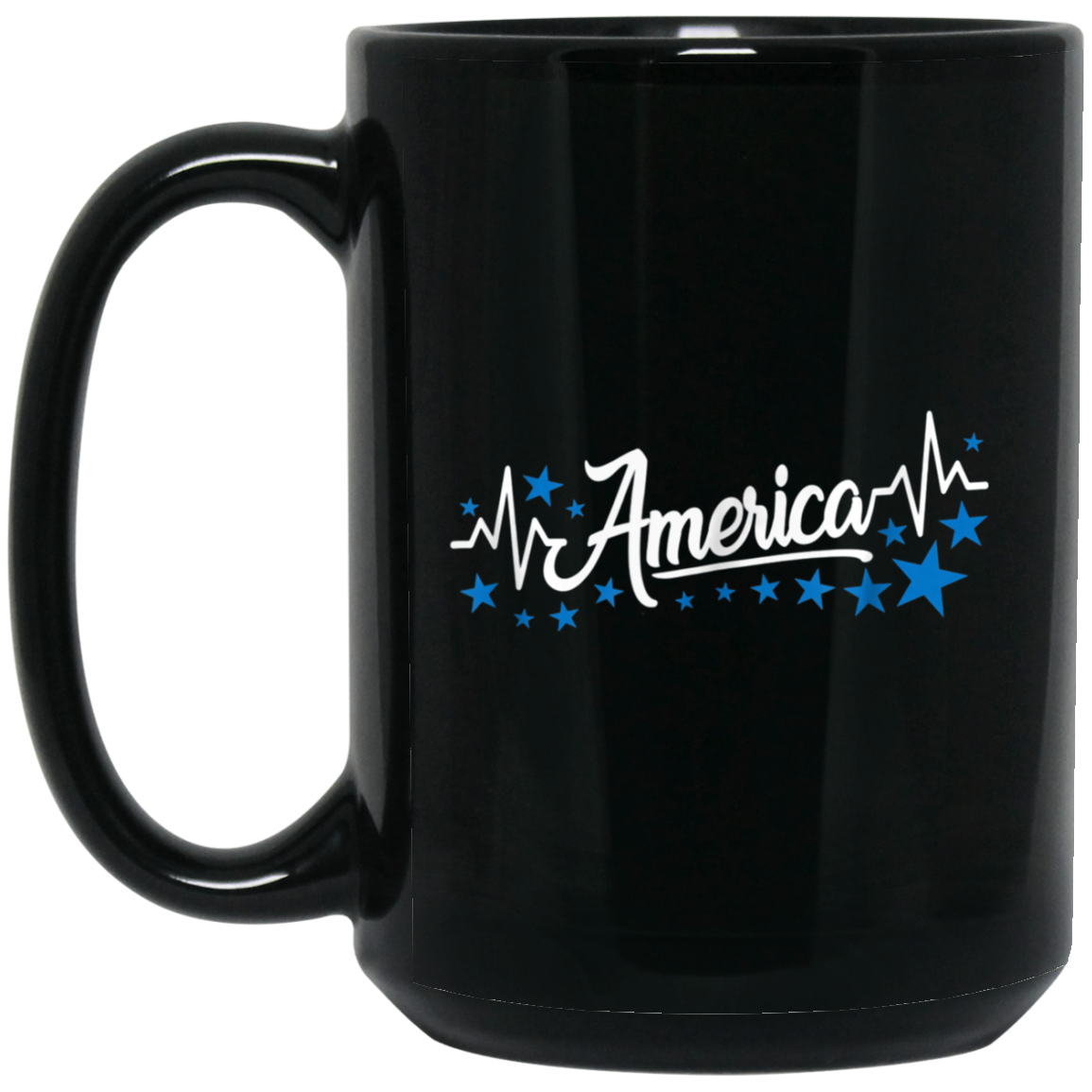 America Heartbeat Blue Shirt Fourth of July Outfit Stars