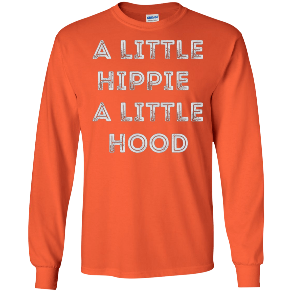 A Little Hippie A Little Hood Distressed Long Sleeve Shirt