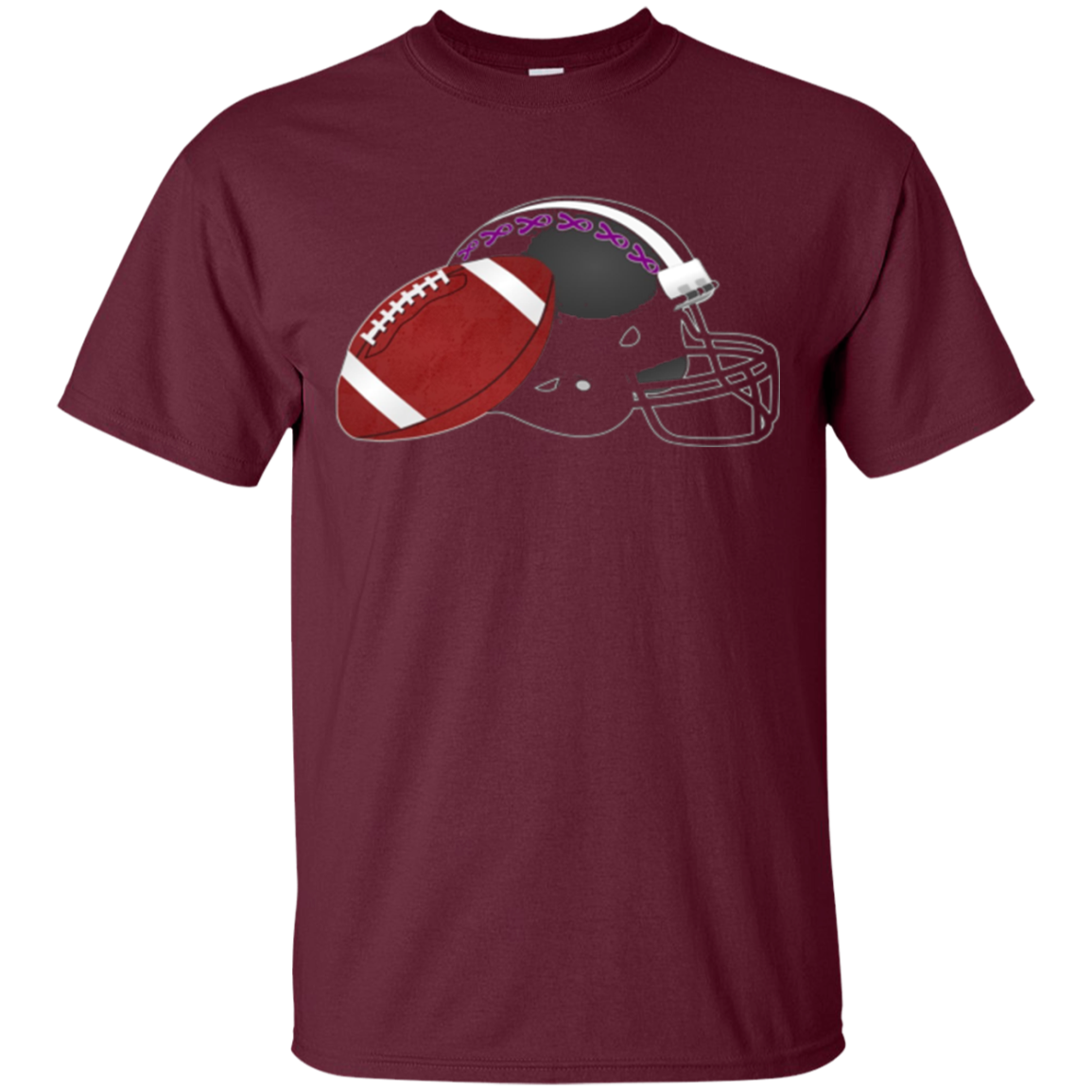 Alzheimer Awareness Purple Ribbon Shirt For Football Fans