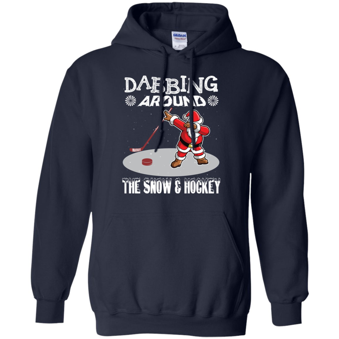 Santa Dabbing Around The Snow & Playing Hockey Fun Shirt