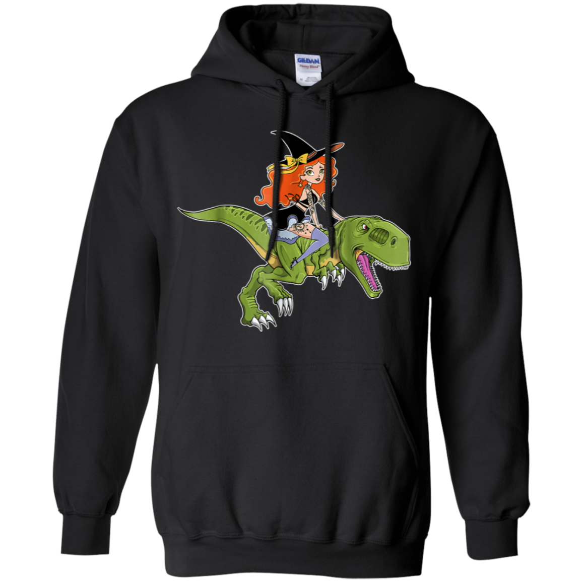 Witch Riding Dinosaur Halloween Costume Funny Gift Shirt