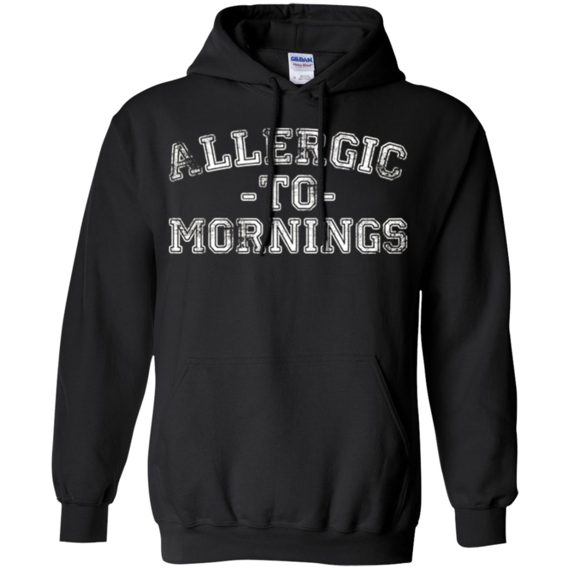 Allergic To Mornings T-Shirt - Funny Sleep Late Lovers Tee