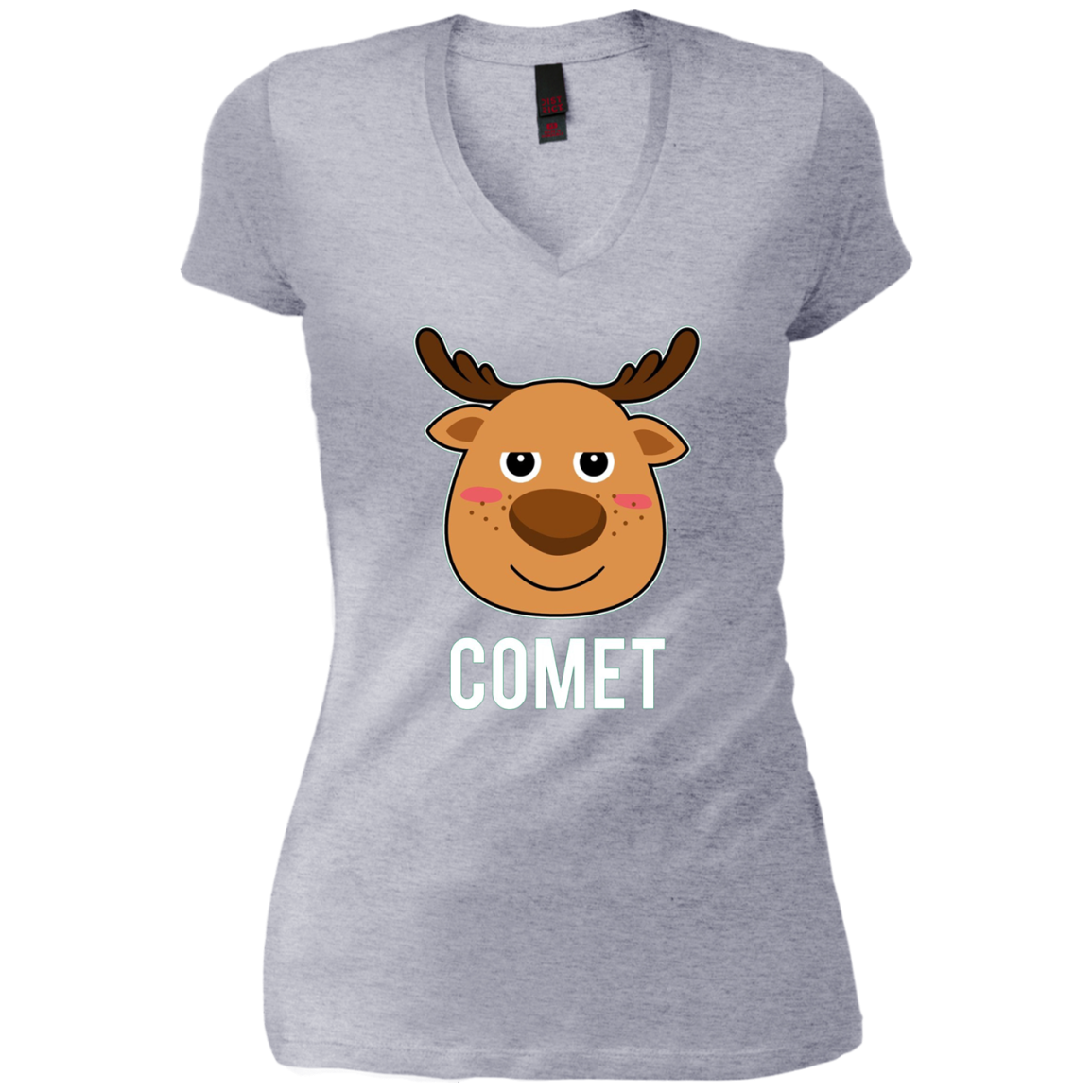 Santa Reindeer Comet T-Shirt Christmas Group Costume Tee