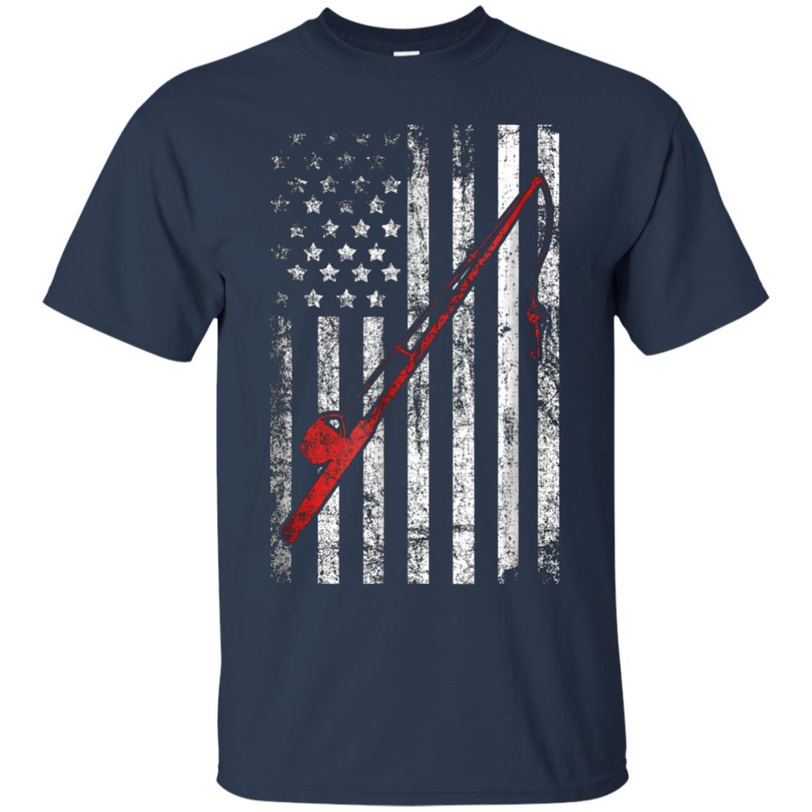 American Flag Patriotic Fishing T shirt