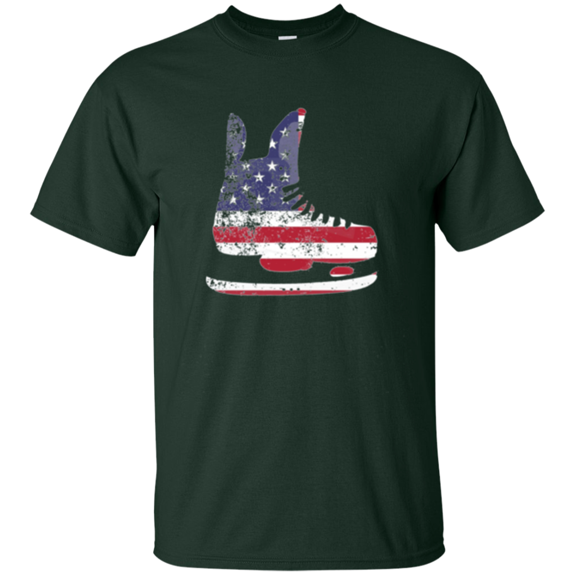 American Flag Shirt Patriotic Ice Hockey Skate Vintage Gift